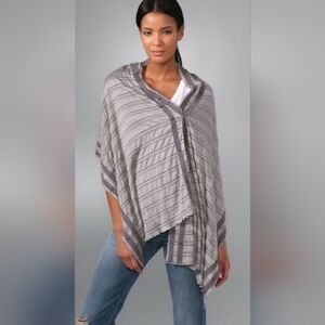 Free People Gray and Silver Stretchy Snap Scarf / Wrap